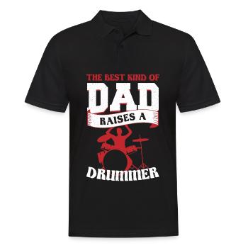 Son Papa Batteur Batteur Dites Papa - Polo Homme - noir - Devant - Kai (181cm)