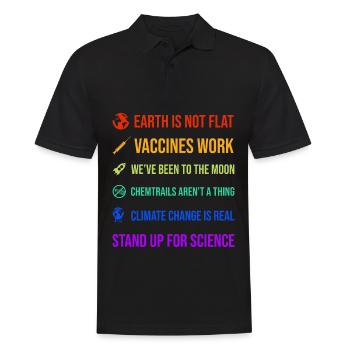 Science - Men's Polo Shirt - black - Front - Kai (181cm)