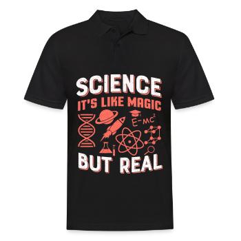 Science - Men's Polo Shirt - black - Front - Kai (181cm)