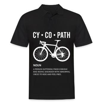Cycopath Fahrrad lustig Definitoion - Männer Poloshirt - Schwarz - Vorne - Kai (181cm)