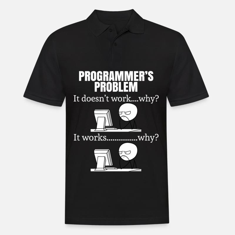 Programmeur drôle de geek - Polo Homme - noir