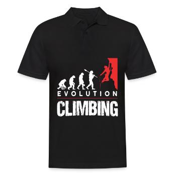 Climbing Evolution Klettern Boulderer - Männer Poloshirt - Schwarz - Vorne - Kai (181cm)