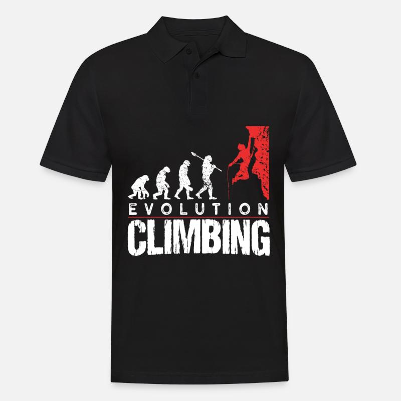 Klettern Evolution - Männer Poloshirt - Schwarz