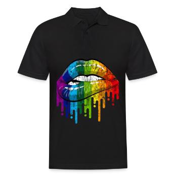 Gay Pride - Polo Homme - noir - Devant - Kai (181cm)