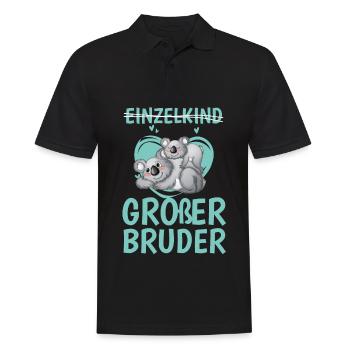 Großer Bruder - Koala - Männer Poloshirt - Schwarz - Vorne - Kai (181cm)
