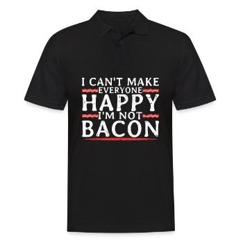 Bacon - Männer Poloshirt - Schwarz - Vorne - Kai (181cm)