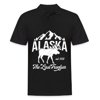 Alaska Mountein Moose Vintage - Men's Polo Shirt - black - Front - Kai (181cm)