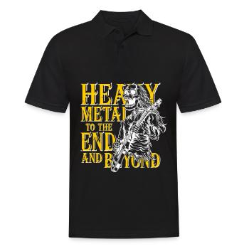 Heavy Metal to the end - Männer Poloshirt - Schwarz - Vorne - Kai (181cm)