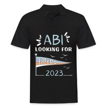 ABI looking for freedom - Männer Poloshirt - Schwarz - Vorne - Kai (181cm)