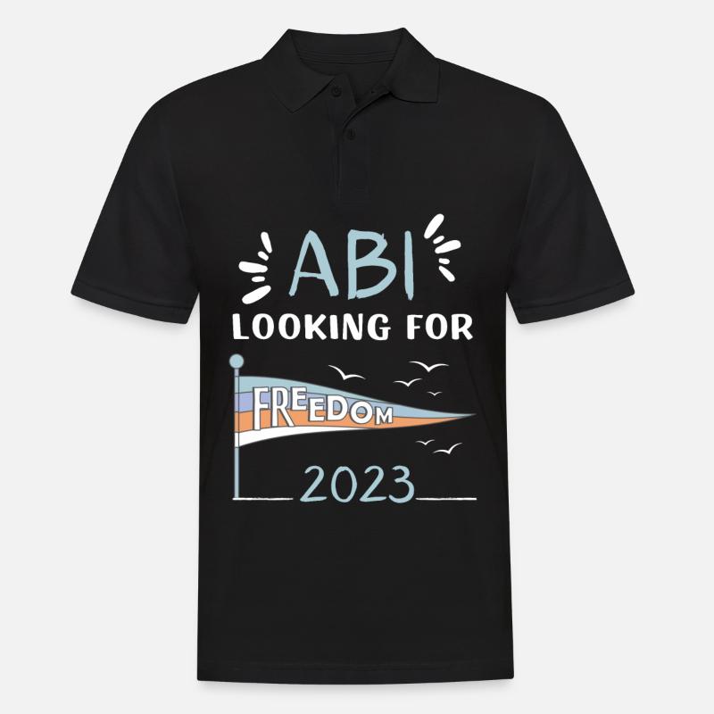 ABI looking for freedom - Männer Poloshirt - Schwarz