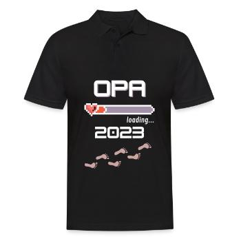 Opa 2023 loading... - Männer Poloshirt - Schwarz - Vorne - Kai (181cm)