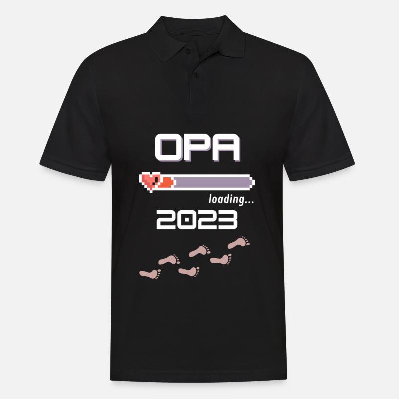 Opa 2023 loading... - Männer Poloshirt - Schwarz