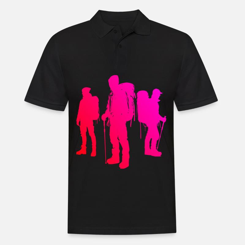 Damen Bouldern Climbing Climber Kletterer - Männer Poloshirt - Schwarz