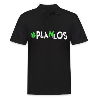 heute keine Idee kein Plan kopflos planlos - Männer Poloshirt - Schwarz - Vorne - Kai (181cm)