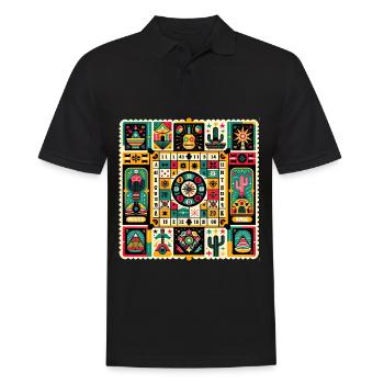 Loteria: Mexico's Bingo Fiesta - Men's Polo Shirt - black - Front - Kai (181cm)