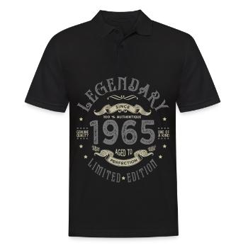 1965 Anniversaire legendary Né 1965 - Polo Homme - noir - Devant - Kai (181cm)