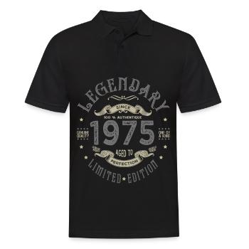 1975 Anniversaire legendary Né 1975 - Polo Homme - noir - Devant - Kai (181cm)
