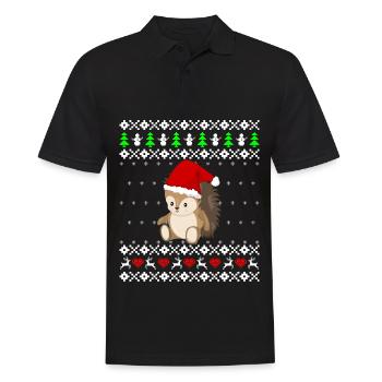 Hérisson doux cadeau de Noël moche - Polo Homme - noir - Devant - Kai (181cm)