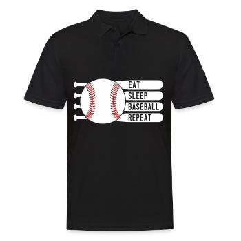 MANGER DORMIR BASEBALL RÉPÉTER - Polo Homme - noir - Devant - Kai (181cm)