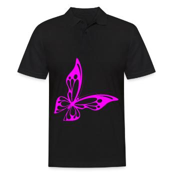Butterfly neon - Men's Polo Shirt - black - Front - Kai (181cm)