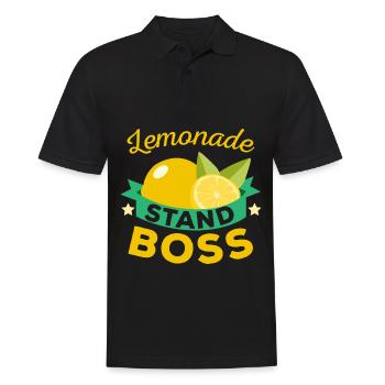 Lemonade Stand Boss Lemon Lover Fruit Drink - Men's Polo Shirt - black - Front - Kai (181cm)