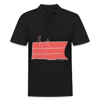 Sprinter Stick Figure, femme, course, compétition sportive - Polo Homme - noir - Devant - Kai (181cm)