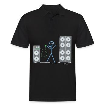Écoutez des chiffres de musique, des sons de haut-parleur - Polo Homme - noir - Devant - Kai (181cm)