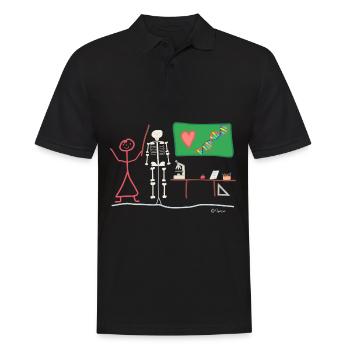 Biologie stick figure école professeur humain - Polo Homme - noir - Devant - Kai (181cm)