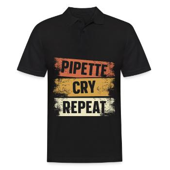 Pipette Cry Répétition Biologiste Science B - Polo Homme - noir - Devant - Kai (181cm)