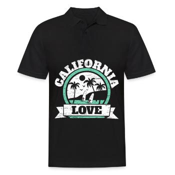 California Love USA État d’Amérique Californien - Polo Homme - noir - Devant - Kai (181cm)