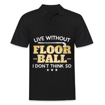 Pas de vie sans floorball floorball - Polo Homme - noir - Devant - Kai (181cm)