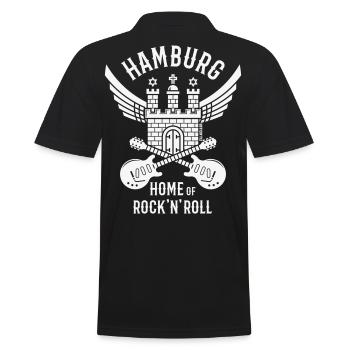 Hambourg – Foyer du Rock 'n' Roll (Rocker / Blanc) - Polo Homme - noir - Dos - Kai (181cm)