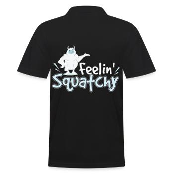 Feelin Squatchy Sasquatch - Men's Polo Shirt - black - Back - Kai (181cm)