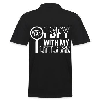 I Spy With My Eye - Men's Polo Shirt - black - Back - Kai (181cm)
