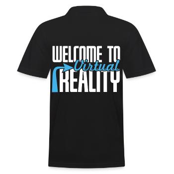 To Virtual Reality - Men's Polo Shirt - black - Back - Kai (181cm)