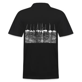 Propre bateau à Marina - Polo Homme - noir - Dos - Kai (181cm)