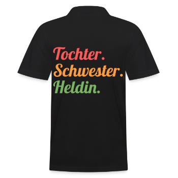 Geschwister Familie Schwestern Schwester - Männer Poloshirt - Schwarz - Hinten - Kai (181cm)