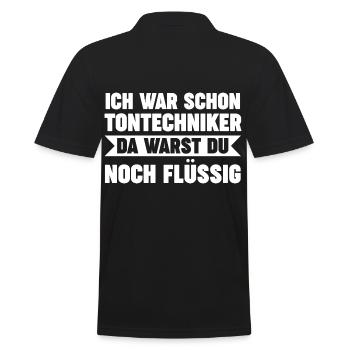 Toningenieur Tontechnik Tontechniker - Männer Poloshirt - Schwarz - Hinten - Kai (181cm)