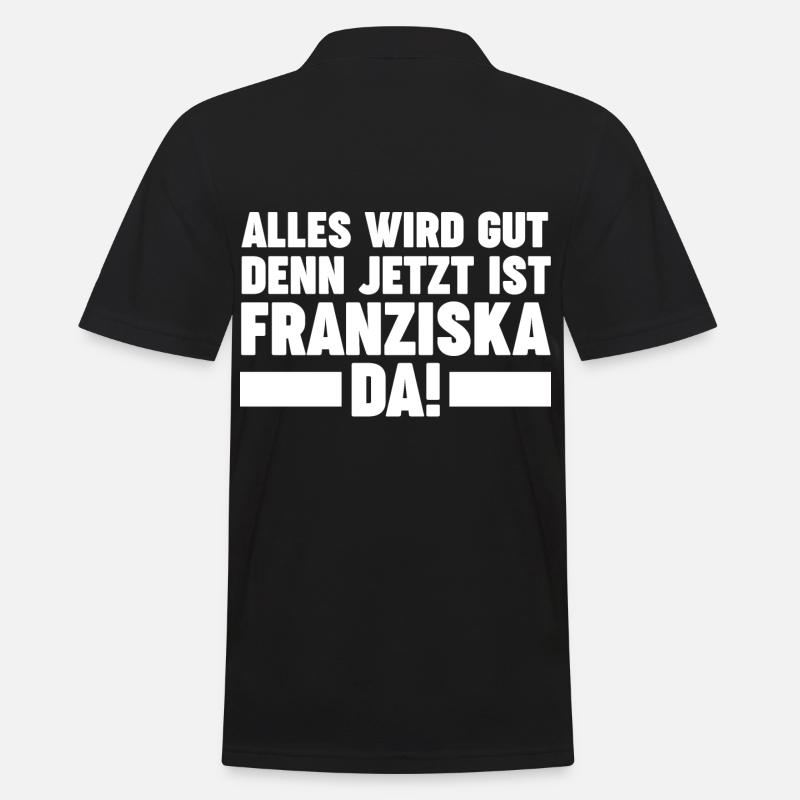 Franziska - Männer Poloshirt - Schwarz