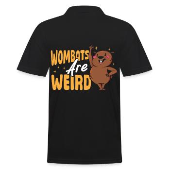 Wombats sind komische Wombat-Merch - Männer Poloshirt - Schwarz - Hinten - Kai (181cm)