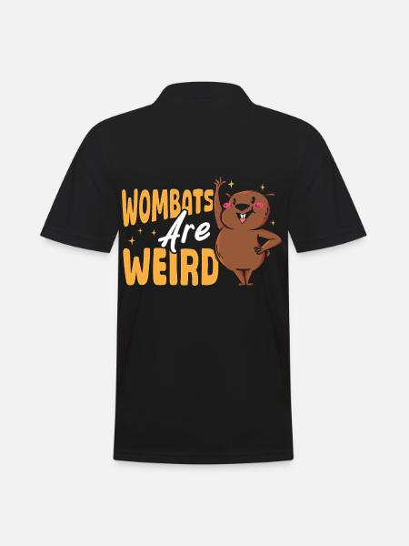 Wombats are weird wombat merch - Men's Polo Shirt - black