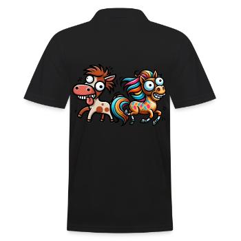 Crazy Horses Cheval Cheval Enfants - Polo Homme - noir - Dos - Kai (181cm)