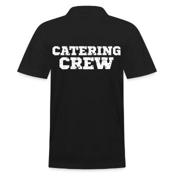 Catering Crew Team Uniform Restaurant Mitarbeiter - Männer Poloshirt - Schwarz - Hinten - Kai (181cm)