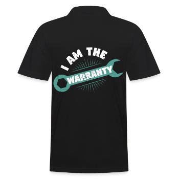 I Am The Warranty Car Mechanic Wrench - Men's Polo Shirt - black - Back - Kai (181cm)
