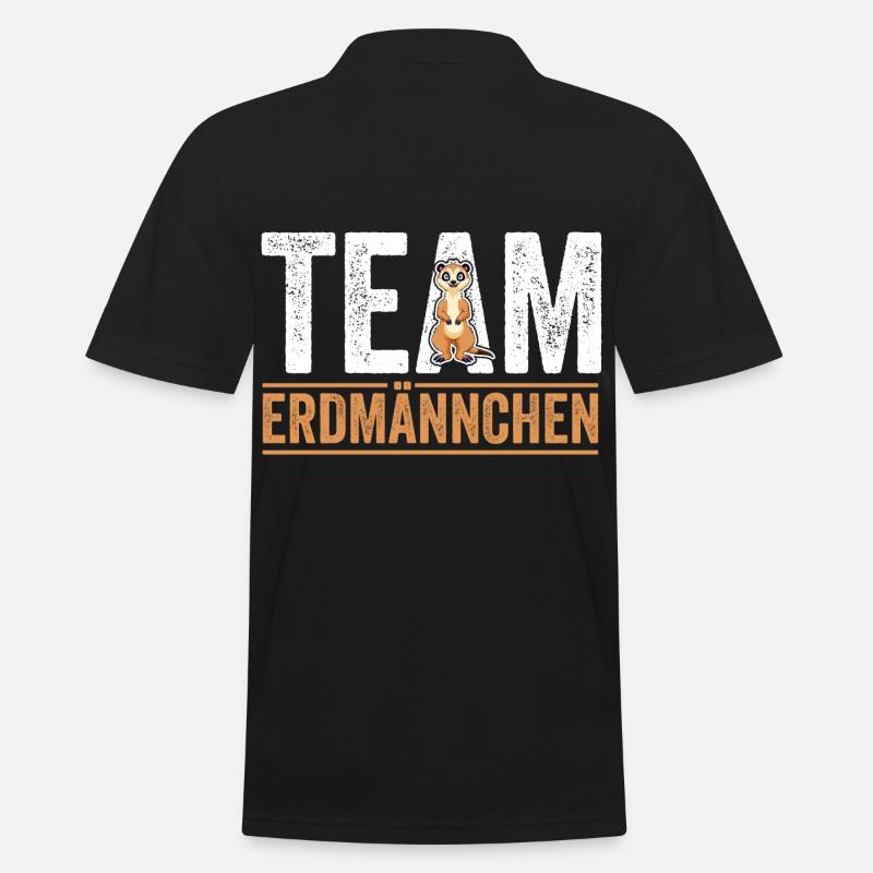 Team Erdmännchen - Männer Poloshirt - Schwarz