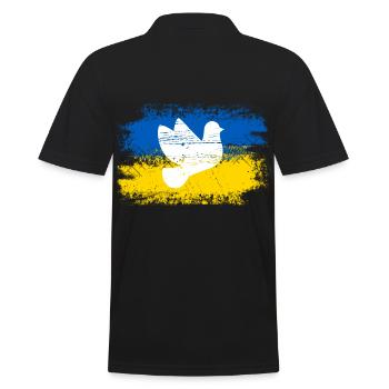 Ukraine Colombe de la Paix - Polo Homme - noir - Dos - Kai (181cm)