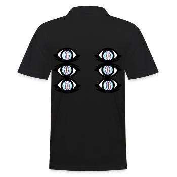 Eye Eyes Fantasy Spiritual Shaman Occult - Men's Polo Shirt - black - Back - Kai (181cm)