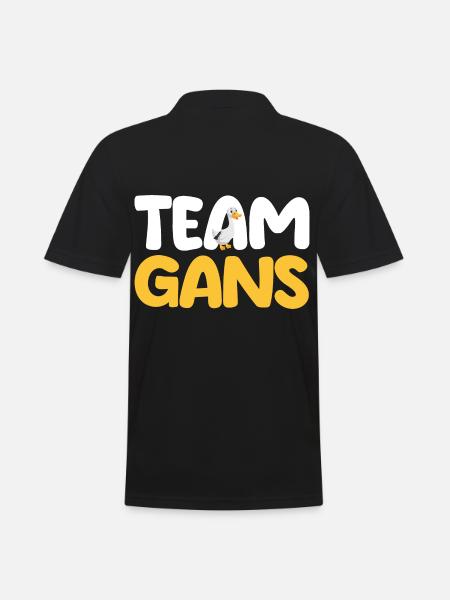 Gans Gänse - Männer Poloshirt - Schwarz