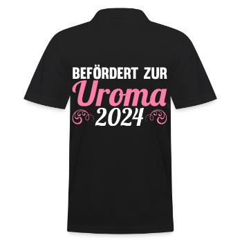 Urgroßmutter 2024 Uroma - Männer Poloshirt - Schwarz - Hinten - Kai (181cm)