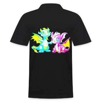 Dragon Dragon Kids - Men's Polo Shirt - black - Back - Kai (181cm)